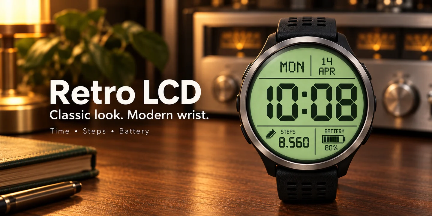 Retro LCD en un reloj