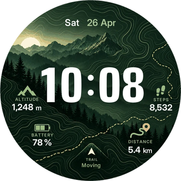Trail Contour Zifferblatt